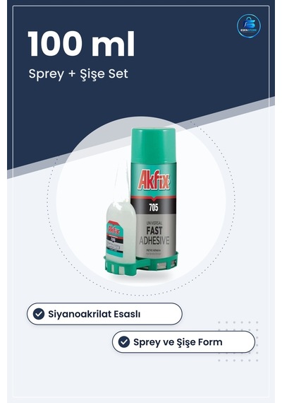 Hızlı Yapıştırıcı 100 Ml Siyanoakrilat Sprey Seti Universal Tamir