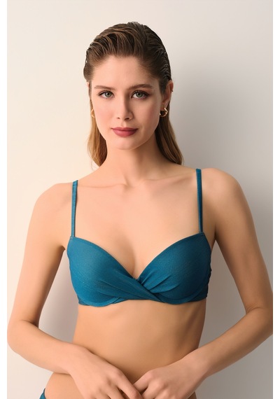 Suwen Ariel Push Up Balenli Bikini Üst Sb2696514271427 Petrol Yeşili