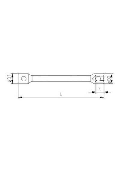 Izeltaş 1870 Ağır Tip Bijon Anahtarı Iki Ağız Uzun 27X32Mm