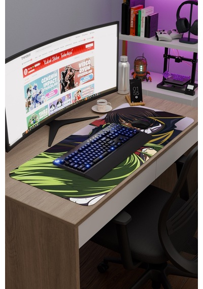 Code Geass Anime V2 - 90x40 Xxl Gaming Kauçuk Kaymaz Taban Mouse Pad Fare Altlığı