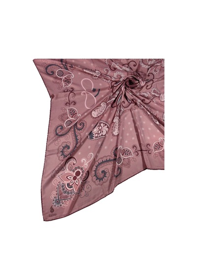 Mim Eşarp Mısırlı Eşarpları Mısırlı Eşarp Alize Krep Etnik Desenli Eşarp 140x140 Cm Kahve