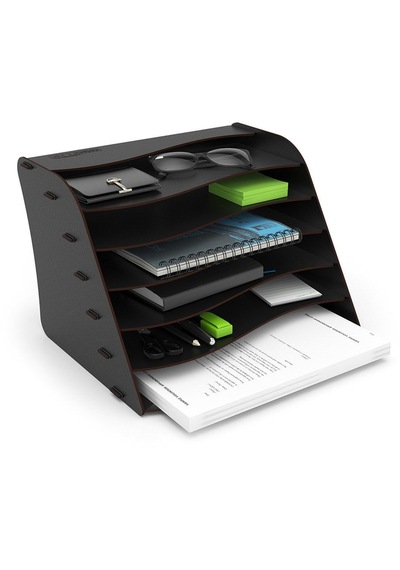 Design Otto Wavy Masaüstü Organizer Evrak Rafı - 6 Renk Siyah - 114808291 Siyah