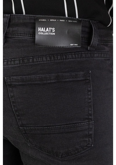HLT Jeans Erkek Antrasit Yıkamalı Regular Fit Boru Paça Likralı Jean Kot Pantolon Joe