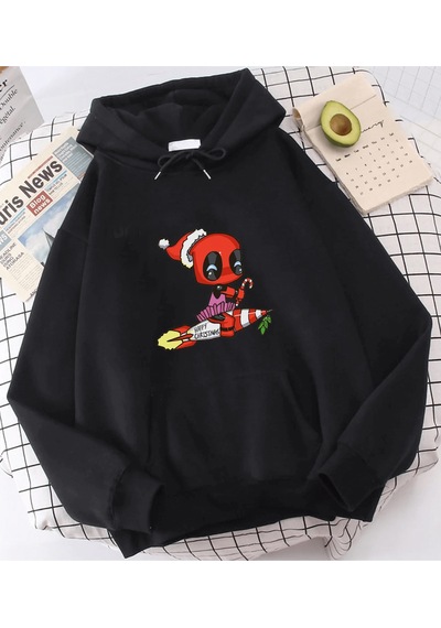Deadpool Yeni Yıl Kapşonlu Sweatshirt 001