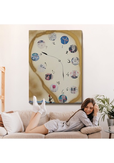 Miyrem^ Canvas Serie Salvador Dali - Horloge Tablo-7396