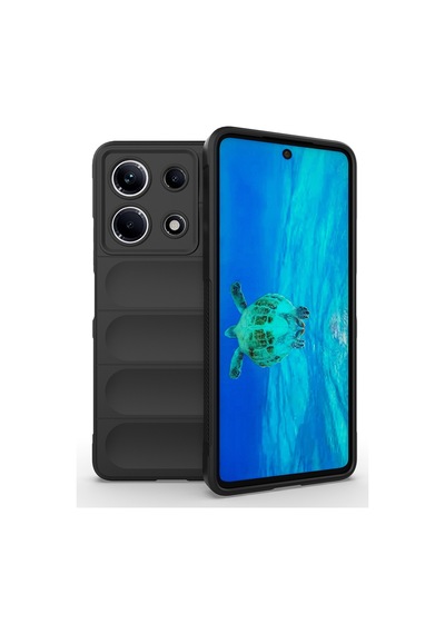 İnfinix Note 30 4g Kılıf Esnek Tpu Oyuklu Arka Yüzey Tasarımlı Zore Etnik Silikon Kapak Siyah