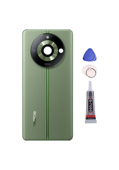 Realme 11 Pro Yeşil Arka Kapak Batarya Kapağı Pil Kapağı Yapışkan Ve Sökme Aparatıyla Beraber Full Set Yeşil