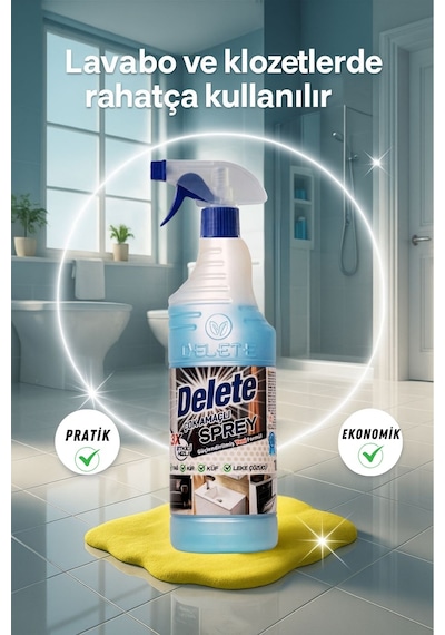 Delete Çok Amaçlı Yağ Kir Leke Çözücü Genel Temizleyici 1 L