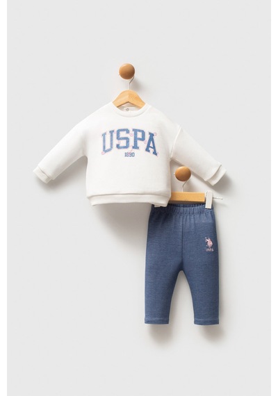 U.S. Polo Assn. Kız Bebek Beyaz Takım Usb2774-c-v1 Beyaz