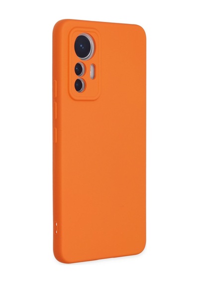 Xiaomi Mi 12 Lite Uyumlu Kılıf Nano İçi Kadife Silikon - Turuncu