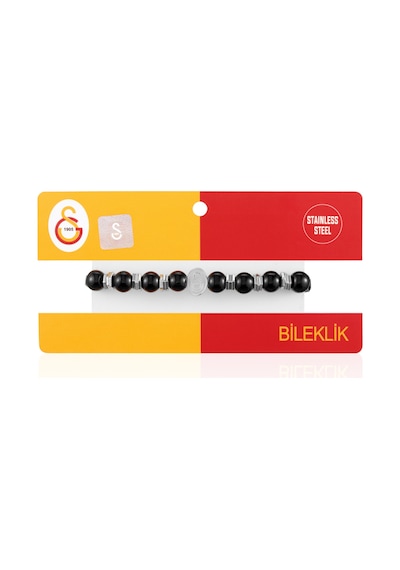 Gsstore Galatasaray Doğal Taş Onix Hematit Çelik Bileklik U252274