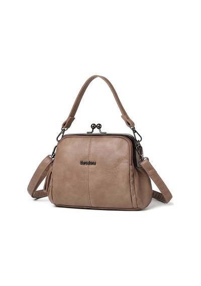 Smart Bags Yıkama Deri Burslu Postacı Kadın Çantası 21-k Barcelona 1903-7 Vizon