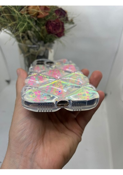 Apple Uyumlu iPhone 15 Hologram Puffer Kılıf Renkler