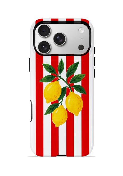 Apple iPhone Uyumlu 17 Pro Vorian Çift Katmanlı Magsafe Kılıf Lemon Parade Red
