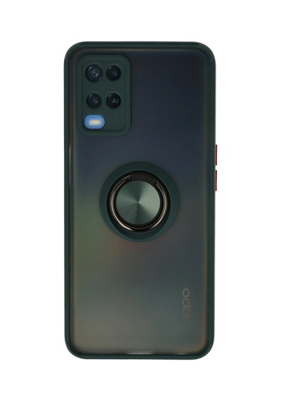 Uryport Oppo A54 4g Kılıf Montreal Yüzüklü Silikon Kapak - Yeşil