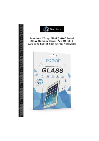 Premium Yüzey Filmi Şeffaf Panel Cihaz Kalkanı Honor Pad X8 10,1 0,33 Mm Tablet Cam Ekran Koruyucu
