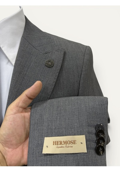 Hermose Signature Brera Gri Torba Cepli Takım Elbise