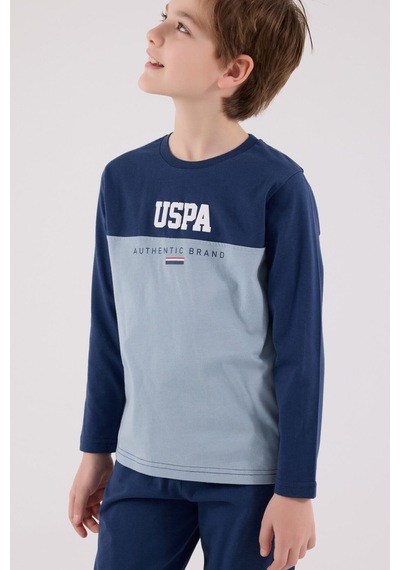 U.S. Polo Assn. Erkek Çocuk Mavi Pijama Takımı 5274-48769 Mavi
