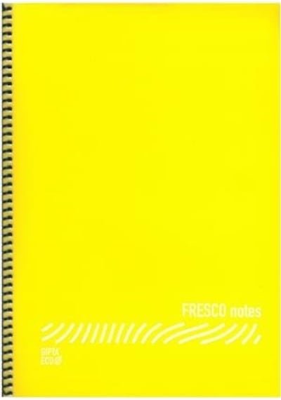 Gıpta Fresco Spiralli Plastik Defter A4 120 Yp Çizgili Sarı