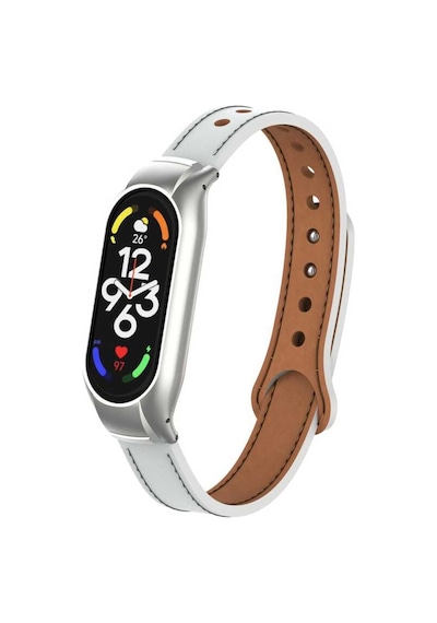Xiaomi Mi Band 7 Uyumlu Krd-68 Deri Ardx Kordon-beyaz