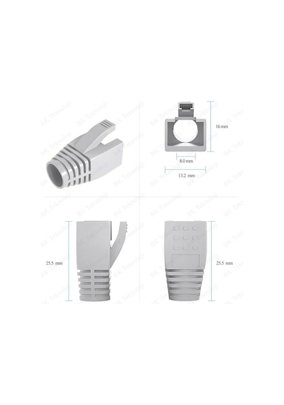 Rj45 Cat6/cat6a/cat7 Gerilim  Boot Koruma Kılıfı 10 Adet