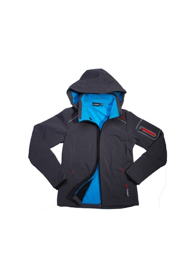 Cmp Zip Hood Bayan Softshell Outdoor Mont siyah