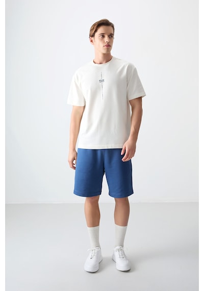 Air Jones Tommy Life Ekru Pamuklu Kalın Yumuşak Dokulu Oversize Fit Baskılı Erkek T-shirt - 88373 Ekru Air Jones Tommy Life Ekru Pamuklu Kalın Yumuşak Dokulu Oversize Fit Baskılı Erkek T-shirt - 88373 Ekru