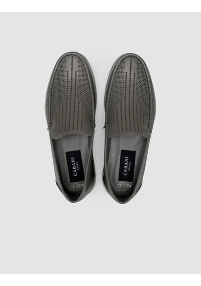 Cabani %100 Hakiki Deri Gri Erkek Loafer Gri