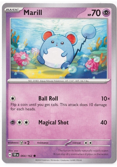 Marill 064/162 - Temporal Forces - Pokemon Kartı Mint