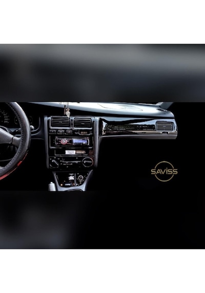 Toyota Carina E/corona Uyumlu Parlak Siyah Full Set Torpido Konsol Maun Kaplama, (pianoblack)