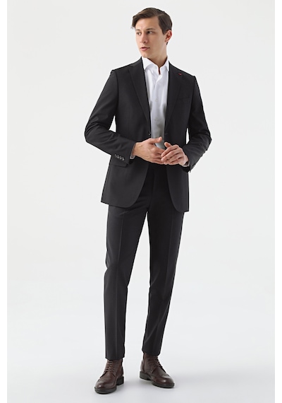 D's Damat Ds Damat Slim Fit Siyah Düz Travel Takim Elbise 5he05ob35501m 001