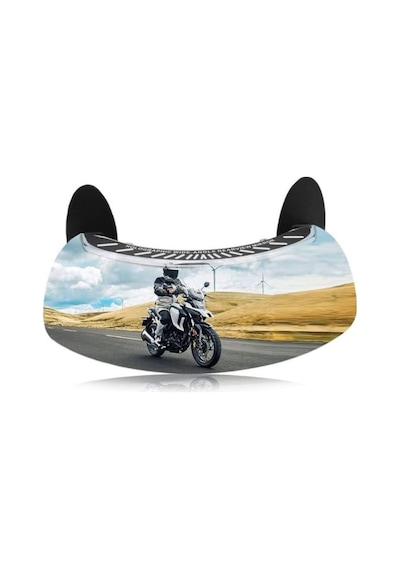 Carub Ayna Motosiklet Ön Cam Üstü 180 Derece Panoramik Görüş Geniş Ayarlanabilir Salınım Açı Kör Nokta Aynası Tekli Br0221270