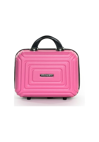 Polo&sky Altuğ Model Pembe Renk Abs Makyaj Çantası El Valizi