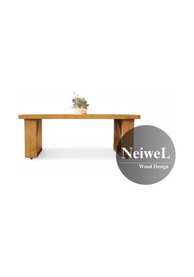 Neiwel Nuse Doğal Ahşap Sehpa-70-120 Açık Ceviz