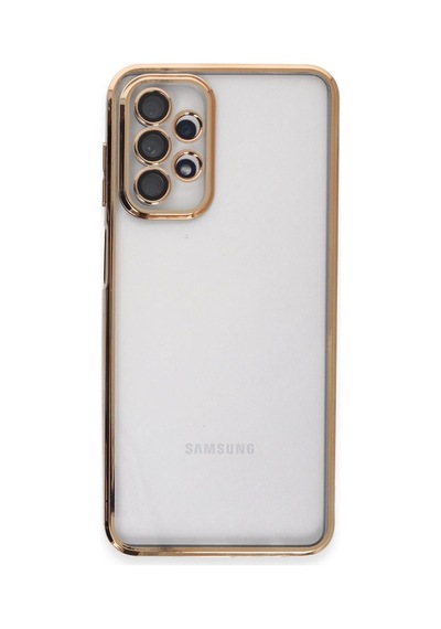 Samsung Galaxy Uyumlu A23 4g Kılıf Razer Lensli Silikon - Gold Altın