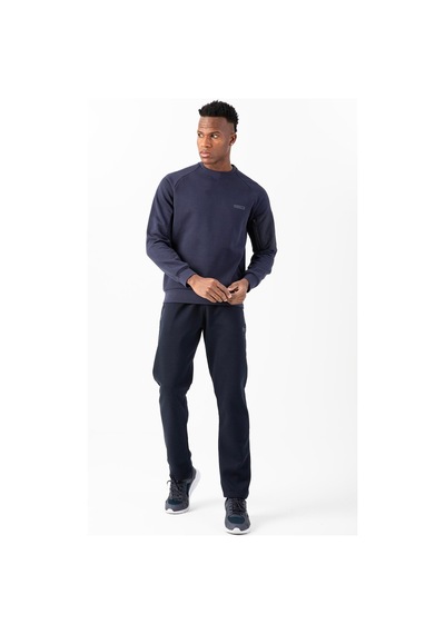 Maraton Sportswear Comfort Erkek Bisiklet Yaka Reglan Kol Basic Açık Lacivert Sweatshirt 22435-açık Lacivert