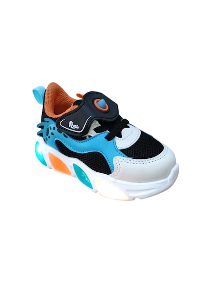 Cool Luna Bebe Işıklı Spor Ayakkabı Siyah - Turuncu