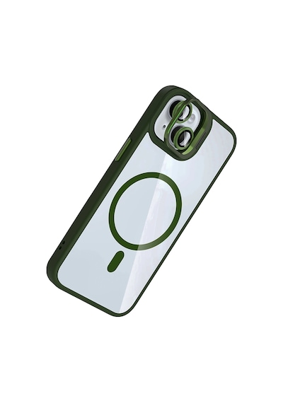 Joko - 887 -  Apple iPhone Uyumlu 15 Plus Remim Lensli Magsafe Standlı Kapak - - Glblseme - Koyu Yeşil