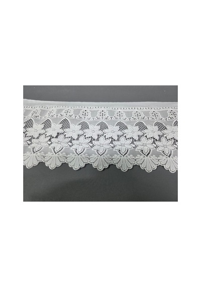23 Cm Krem Pvc Dantel Raf Örtüsü Dolap İçi Örtü Runner Beyaz-2
