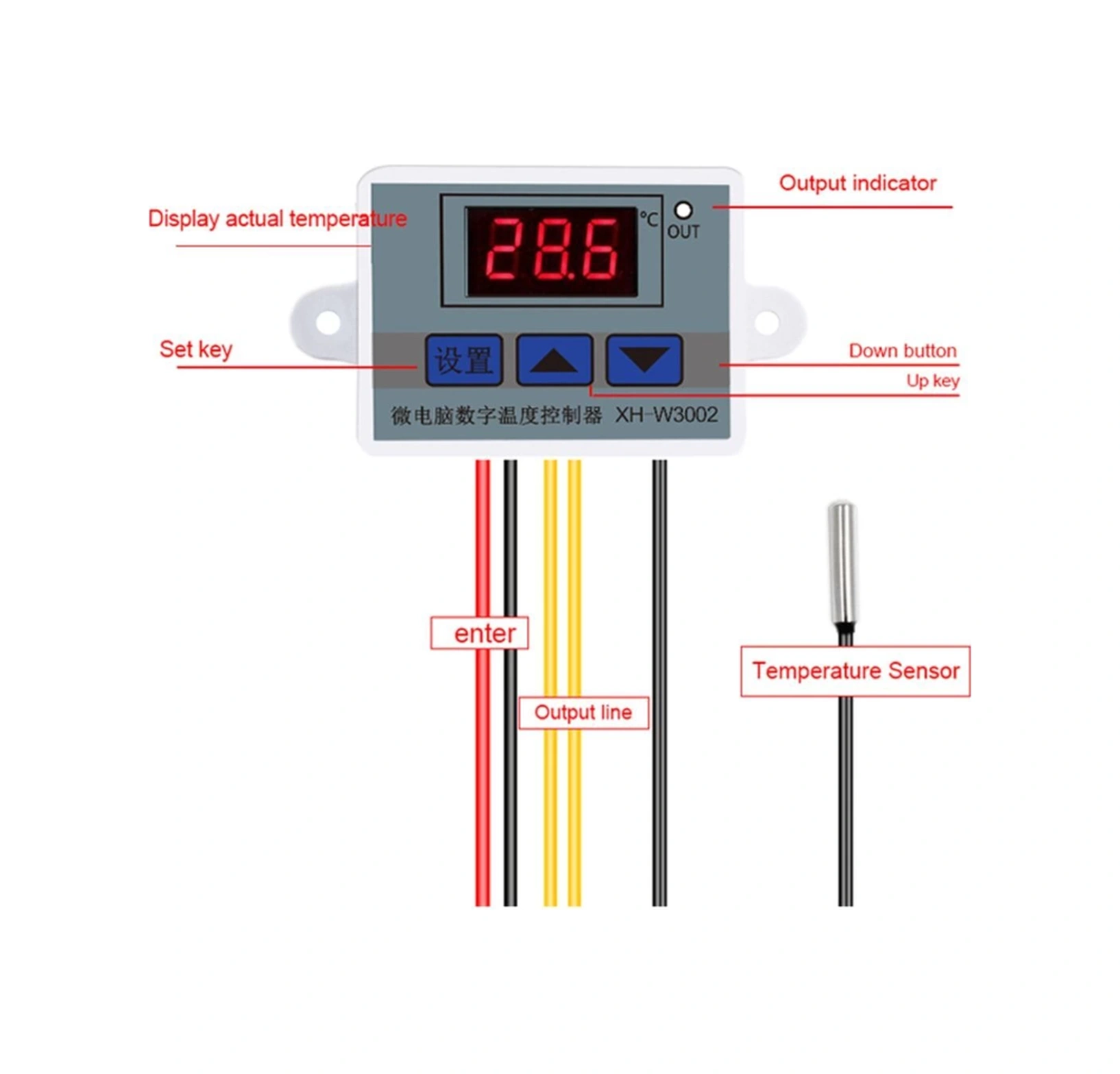 W3002-220v 10a Dijital Termostat Kuluçka Makinalarına Uygun Hassas