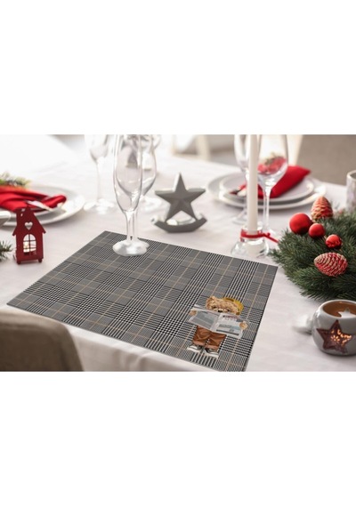 Teddies Kumaş Amerikan Servis 4'lü Set 35x50cm Keten Kumaş, Ulusl. Yıkama Ve Solmama Sertifikası Çok Renkli