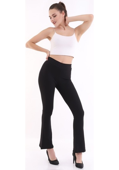 Self Clothing Kadın Siyah Yüksek Bel Fitilli Dayanıklı Örme Kumaş Toparlayıcı ISiyah