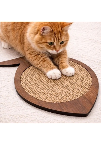 Kedi Tırmalama Tahtası Balık Desenli-tırmalama Rampası-tırmalama Matı