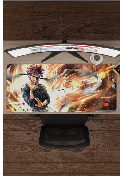 Food Wars Anime V3 - 90x40 Xxl Gaming Kauçuk Kaymaz Taban Mouse Pad Fare Altlığı