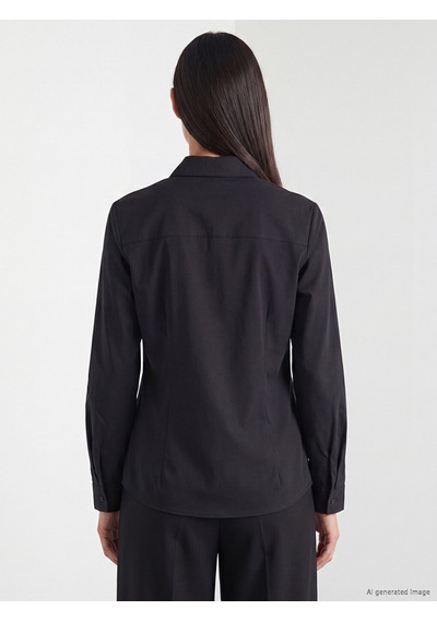 Lcw Everyday Siyah Regular Fit Kadın Gömlek