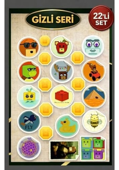Super Bear Adventure Gizli Seri Sticker Seti 22 Adet Suya Dayanıklı Etiket