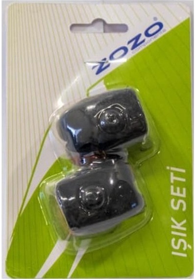 Zozo - Jy-3204 -bisiklet Silikon Led Arka Işık - Pilli Bisiklet Arka Stop Siyah