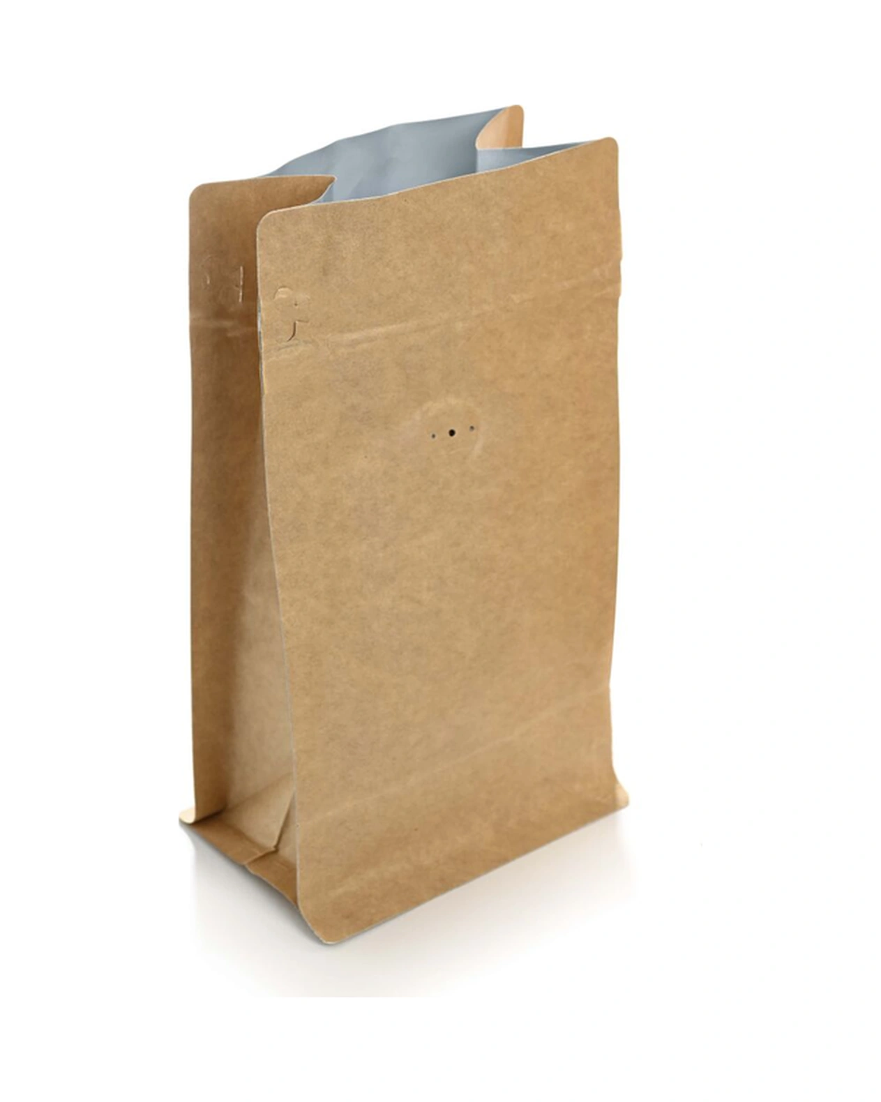 Valfli Flat Bottom Kraft Alüminyum Önden Kilitli Ambalaj 11,5x21,5+4 Cm-250 Gr. 50 Adet