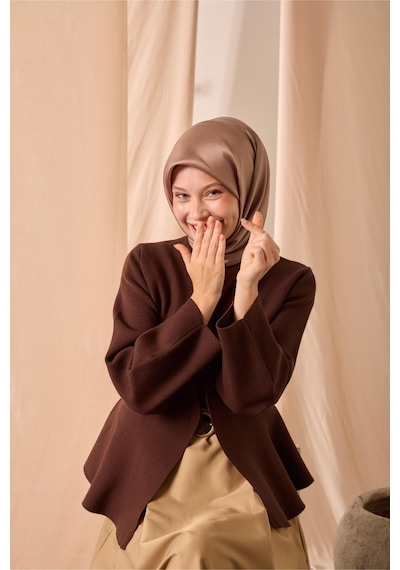 Silk Home Düz Shiny Eşarp 75006-58 vizon