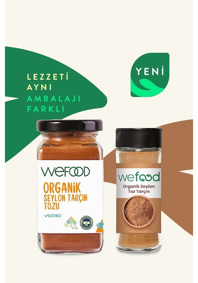 Wefood Organik Glütensiz Vegan Katkısız Seylon Tarçın Tozu 45 Gr.